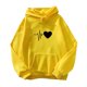 thumbnail image 3 of Sudaderas con capucha informales para mujer Otoño Invierno nuevo Tricolor Colorblock estampado de letras cuello redondo manga larga suéter femenino, 3 of 5
