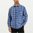 thumbnail image 6 of Men's Plaid Button Down Shirt Long Sleeve Dress Shirts Regular Fit Casual Work Shirts with Chest Pocket, 6 of 7