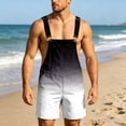 thumbnail image 2 of WAYUTE Mens Bib Overalls Lightweight Gradient Color Jumpsuit with Adjustable Straps and Front Pocket Design Casual Summer Beach Outdoor, 2 of 6