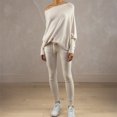 thumbnail image 3 of fastboy Asymmetric Batwing Sleeve Sweater Stylish And Versatile Long Batwing Sleeve Sweater Off Shoulder Blue, 3 of 6