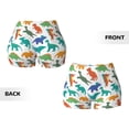 thumbnail image 5 of Naloa Colorful Dinosaur Biker Shorts for Women Seamless Scrunch Short Women’s Yoga Shorts for Gym Running Sport Shorts - Medium, 5 of 9