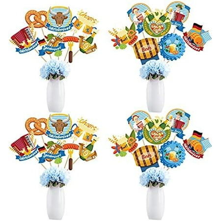 Oktoberfest Party Decorations - Oktoberfest Table Centerpieces German Beer Festival Centerpiece Sticks for The Oktoberfest German Beer Party German Munich Beer Festival Set of 28