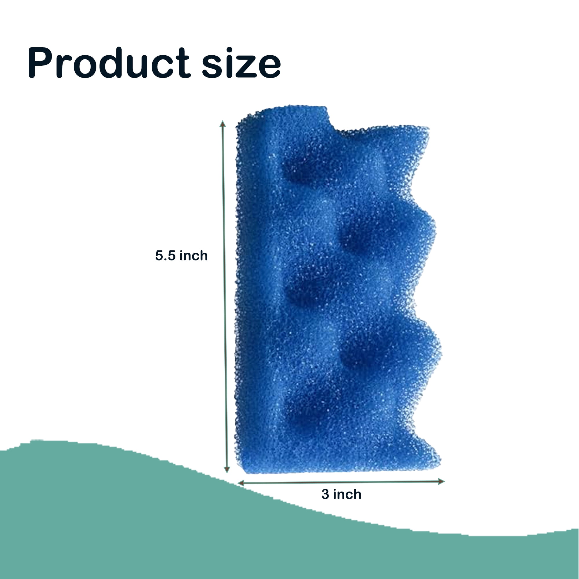 TropicAqua Blue Foam Filter Pads Replacement Suitable for Fluval 106, 107 Canister Filter Aquarium Bio Sponge(Pack of 12)