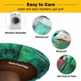 thumbnail image 3 of Elastic Fitted Round Tablecloth, Abstract Green Waterproof Stretch Table Cover for 55"-60" Tables, Painting Buildings Geometric Color Block Washable Outdoor Tablecloths for Patio, Picnic, Camping, 3 of 9
