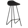 thumbnail image 2 of vidaXL Bar Stools 2 pcs Black Real Leather, 2 of 5