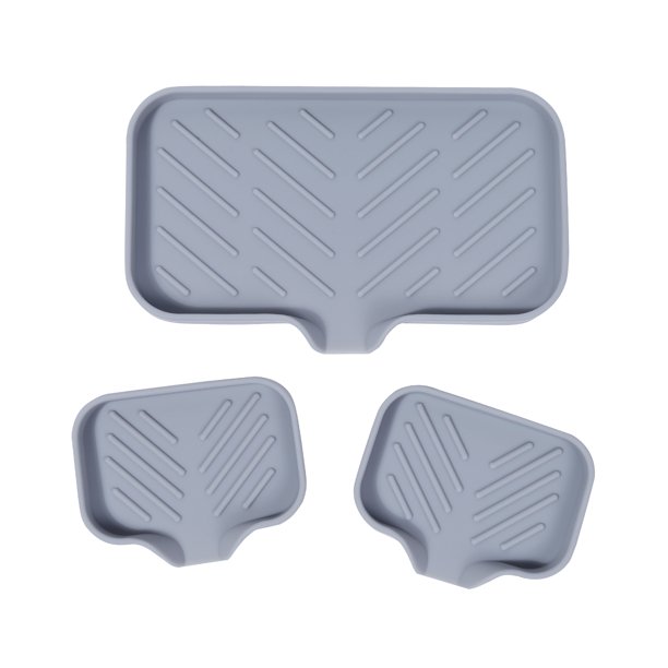 TRKIYQC 3 bandejas de silicona para jabón con pico de drenaje organizador gris para baño, cocina TRKIYQC casual