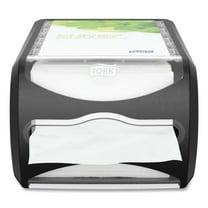 Tork 6432000 7.5 in. x 12.1 in. x 5.7 in. Xpressnap Counter Napkin Dispenser - Black