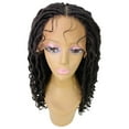 thumbnail image 3 of LUXLUXE Women Andrea 4x4 Curly Long 4X4 Hand Tied Lace Braid Wig, Beauty Heat Resistant Fiber,, 3 of 9