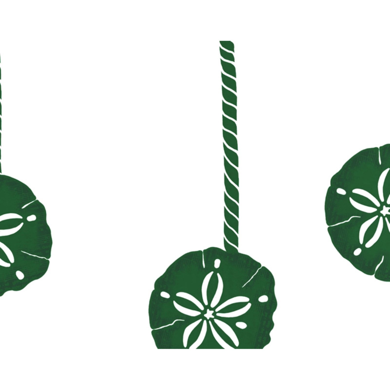 Simply Daisy 18" x 30" Sanddollar Ornaments Holiday Geometric Print Kitchen Towel