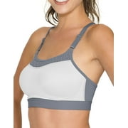 1666 The Show-Off Sports Bra, Extra Large - White, Med Gray