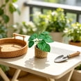 thumbnail image 2 of Artificial Potted Plant,Weather Resistant Fake Plant in Woven Basket Faux Greenery Decor for Home Tabletop Living Room Office Shelf, 2 of 6