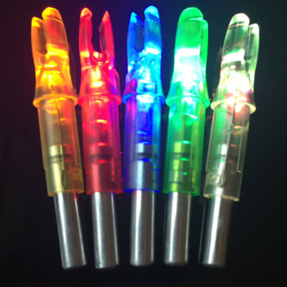 6/12Pc Hunting Luminous Lighted LED Arrow Nock Tail Green Fits 6.2mm Arrow Shaft 