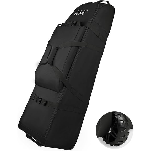 WOLT Golf Club Travel Bag With Wheels Soft Padded-Resistant and Waterproof Golf Travel Bag for Airlines