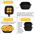 thumbnail image 4 of TEXIJUSO Silicone Air Fryer Liners, 2Pack Square Air Fryer Basket Tray Airfryer Accessories Reusable Air Fryer Accessories Air Fryer Liners for Tower Ninja COSORI Tefal Philips Gourmia Airfryer, 4 of 14