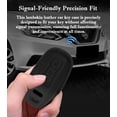 thumbnail image 5 of 3 Buttons Premium Leather Key Fob Cover Compatible with Audi Q5/SQ5 Sportback/A6L/A3/A6 Avant/Q6 Sportback E-tron/A5LCase Holder Protector Metal Keychain, 5 of 7