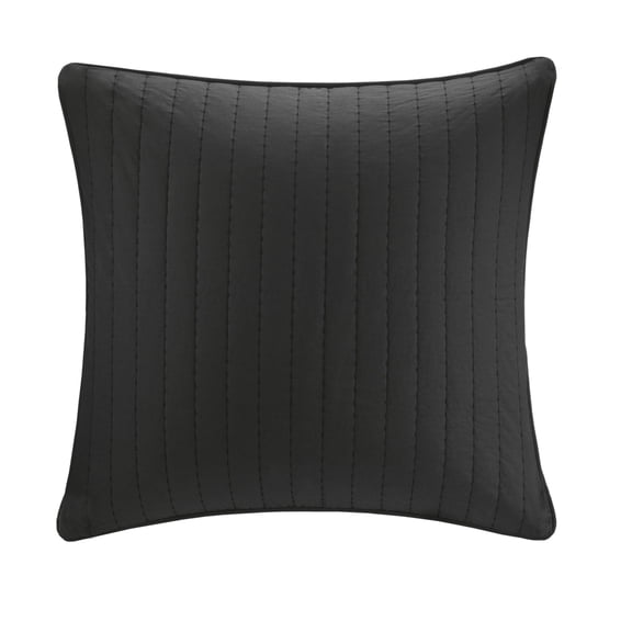 Cotton Quilted Euro Sham Black Euro Sham