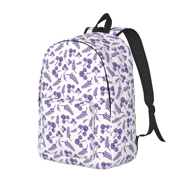 Fotbe Lavender Flowers Mochila de Lona con Estampado, Mochila Duradera, Mochila Versátil de Alta Calidad, Mochila Compacta Vintage-Small