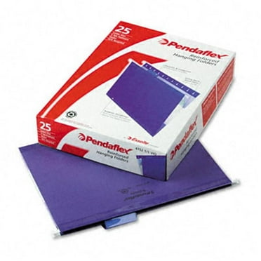 Pendaflex  Reinforced Hanging File Folders- Kraft- Letter- Violet- 25/Box