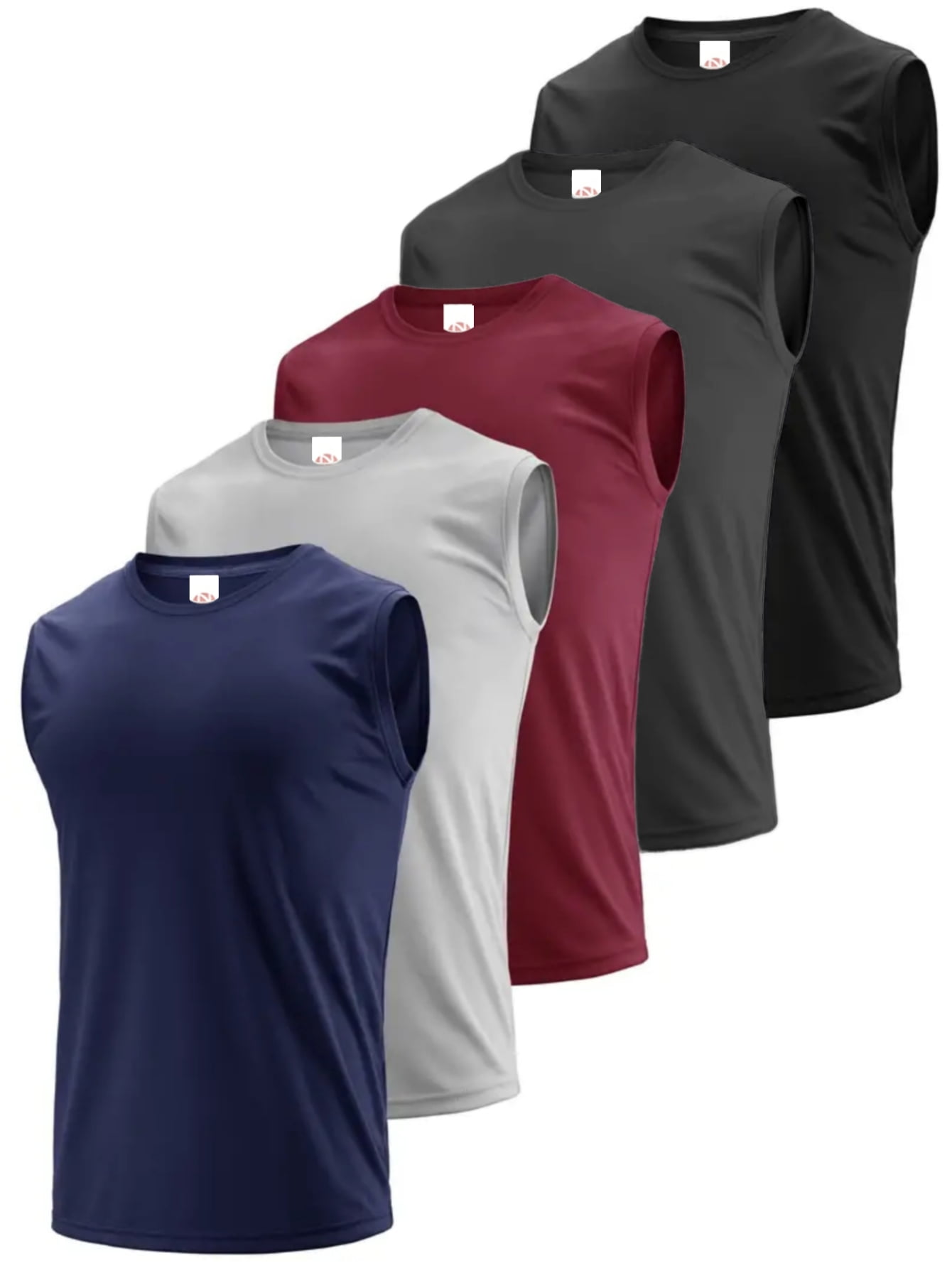 MANSENHUG Men's Sleeveless Tank Top, 5-Pack photo 1
