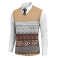 thumbnail image 2 of Zimjoy Men's Knitted Vest V-Neck Basic Vintage Sweater Vest Casual Knit Pullover Vest Sleeveless Big and Tall Men Sweater, Light Brown XL, 2 of 5