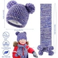thumbnail image 7 of Kids Winter Hat Scarf Set, Toddler Children Knit Warm Beanie Scarf Set Soft Thermal Cap Neck Warmer Scarf with Pom Balls for 1-5 Years Old, 7 of 7