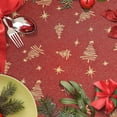 thumbnail image 4 of Christmas Tablecloth for Rectangle Table, 60 x 102 inch Premium Waterproof Table Cloth with Golden Thread Christmas Tree, Red Washable Holiday Tablecloth for Xmas Party, Christmas Decorations, 4 of 5