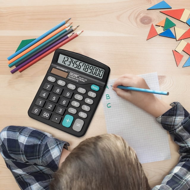 Calculator for School Basic Standard Calculator: A Mini Digital Desktop Calculator wtih An 8-Bit Lcd Display. Pocket Size of Children's Home School Smart Calculator