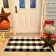 thumbnail image 3 of Alfombra SEEKSEE Algodon Buffalo Plaid 60x130 cm en blanco y negro, 3 of 7