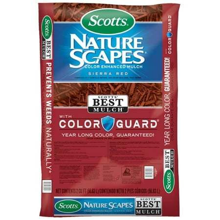 88402440 2 Cu Ft Sierra Red Nature Scapes Color Enhanced Mulch, Scotts best mulch By (Best Mulch For Windy Areas)
