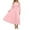 Pink, variant on HJYCHN Elegant V-Neck Tiered Sleeve Tunic Dress for Women Soft Stretchy Flowy Long Sleeve Comfortable Daily Wear Stylish Fall Winter Outfit Pink S