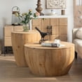thumbnail image 6 of 31.50"Vintage Style Bucket Shaped Coffee Table for Office, Dining Room and Living Room, 6 of 11