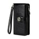 thumbnail image 1 of Travelambo Cartera Para Mujer De Gran Capacidad Con Bloqueo Rfid Carteras De Pulsera De Cuero Genuino(Negro), 1 of 5
