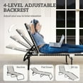 thumbnail image 3 of Outsunny Chaise Longue Pliante d'Extérieur, Chaise Longue Réglable à 4 Niveaux avec Appuie-Tête, Chaise de Bronzage Lit de Plage Inclinable Lit de Camp pour Camping, Randonnée, Cour Arrière, Beige, 3 of 9