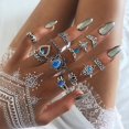 thumbnail image 3 of Juego de 15 anillos apilables para nudillos para mujer, con diamantes de imitación de cristal, conjuntos de anillos vintage con nudo medio para adolescentes y niñas, 3 of 5