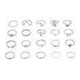 thumbnail image 3 of Bohemian Fashion Diamond Turquoise Elephant Leaf Moon 20-piece Set Ring Joint, 3 of 6
