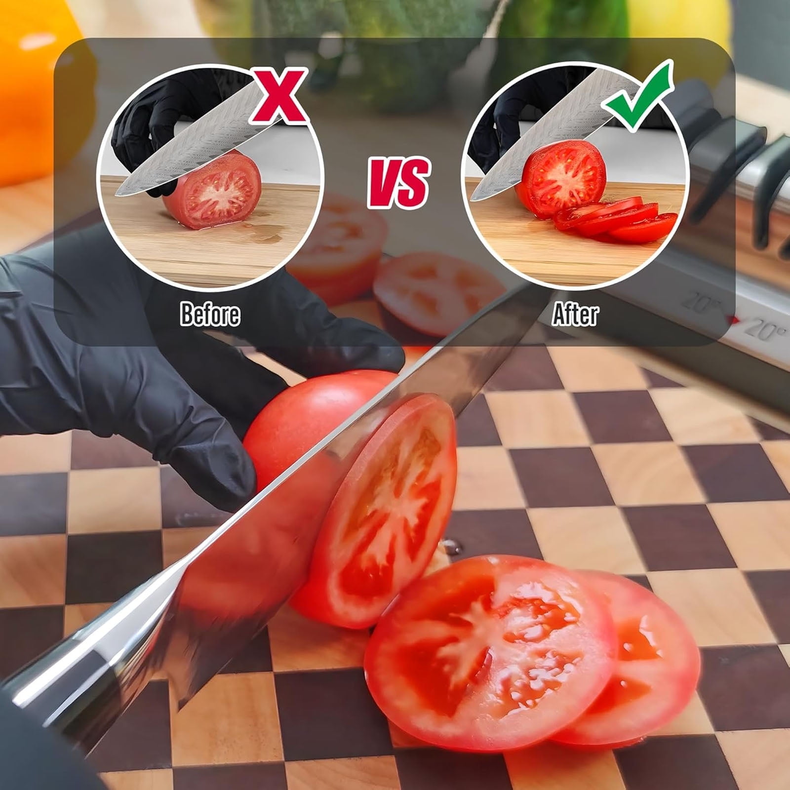 DICEEVIL Electric Knife Sharpener, 3 Stage Diamond Wheels Sharpening System, Multifunctional Knife Sharpener for Straight Blade Knives, Serrated Knives, Scissors, Meat Cleaver, Chef Knives