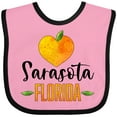 thumbnail image 3 of Inktastic Sarasota Florida Orange in Heart Boys or Girls Baby Bib, 3 of 4