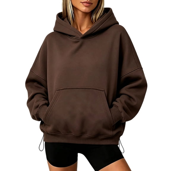 CONZONE Womens Casual Hoodies Hooded Sweatshirts for Women Fall Winter Pullover Clothes with Pocket