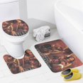 thumbnail image 4 of Destino final-theme 4-Piece Shower Curtain Set with Rugs, Waterproof Bathroom Decor Set Includes Bath Mat, U-Shaped Rug, Toilet Lid Cover and Curtain with Hooks, 4 of 6