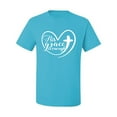 thumbnail image 2 of Wild Bobby His Grace Is Enough Heart Inspirational/Christian Men Graphic Tee, Light Turquoise, Medium, 2 of 5