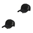 thumbnail image 2 of Decodeary Stay Stylish With Adjustable Ring Baseball Cap Any Occasion Cap With Rings Hat On Or Off Duty Match Style Party Black 2Set, 2 of 6