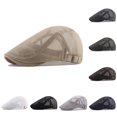 thumbnail image 4 of CENL Mens Breathable Mesh Ivy Hat Cap Summer Newsboy Beret Ascot Flat Cabbie Hat, 4 of 9