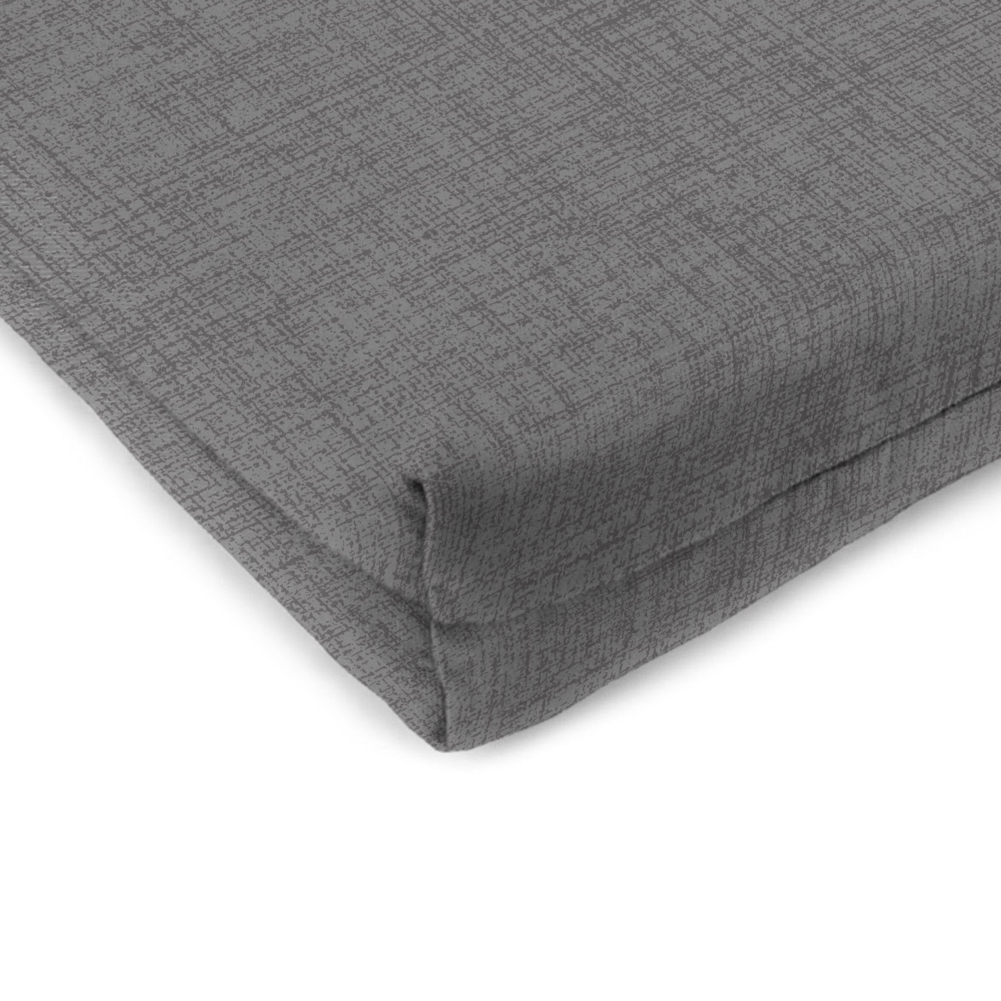 Jordan Manufacturing 18" x 19" Zayne Volcanic Gray Solid Rectangular Outdoor Chair Pad Seat Cushion with Ties and Hanger Loop (2 Pack)