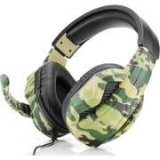 Gaming Headset with Microphone 3.5mm: Compatible with PC, PS4, PS5, Switch, Xbox One, and Xbox Series X|S. with Noise Cancelling Over-Ear Stereo Bass Surround Sound Gaming Headphone, Camo