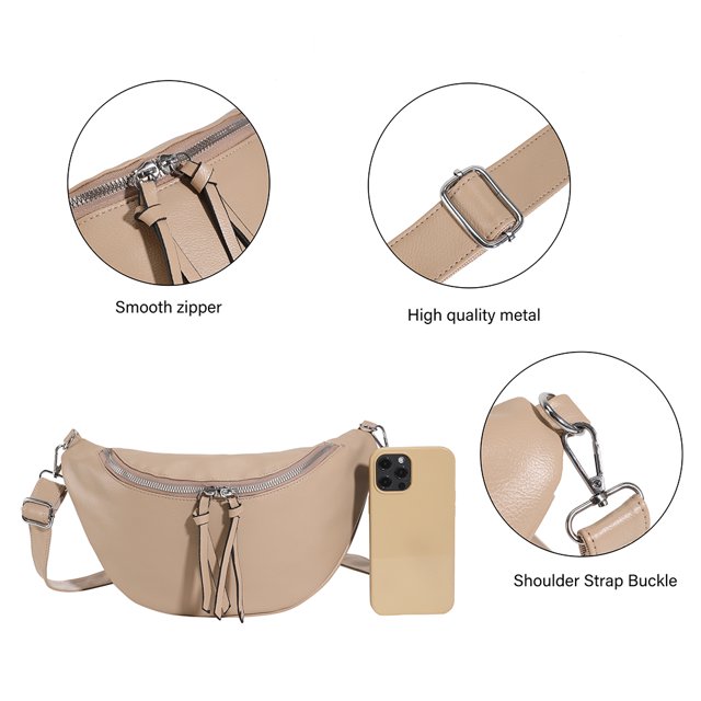 Bolsa De Hombro Bolso de pecho para mujer, correa ajustable para el hombro, monedero para niñas de color sólido (caqui) Ndcxsfigh Para Estrenar
