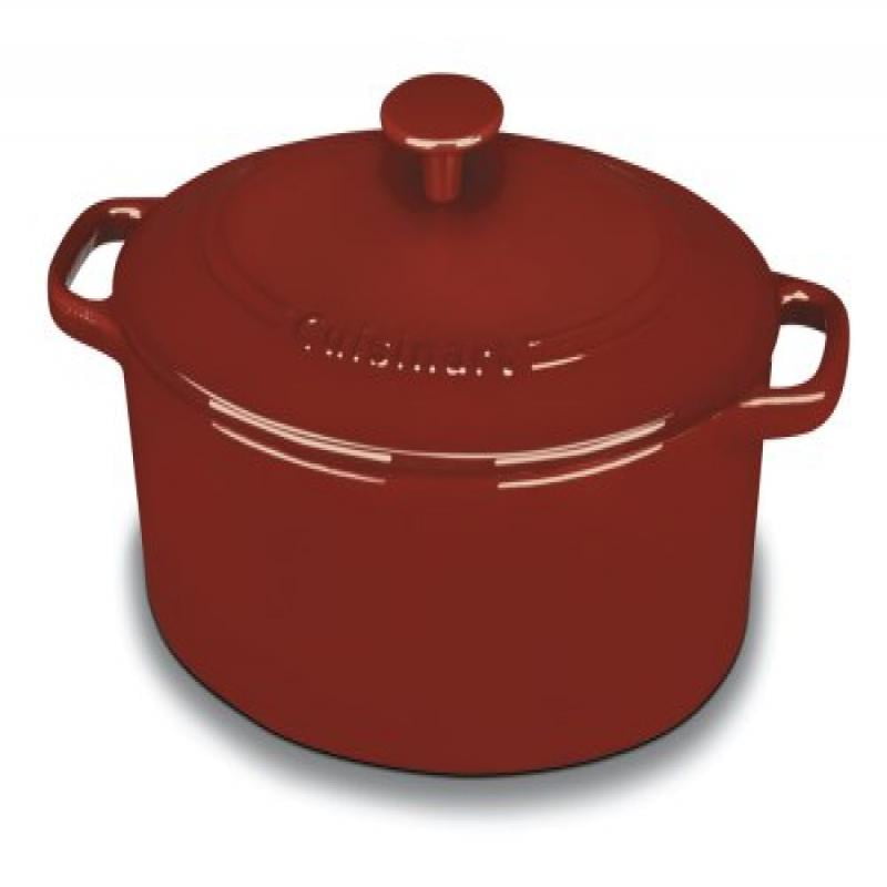 Cuisinart CI75530CR Chef's Classic Enameled Cast Iron 51/2Quart Oval Covered Casserole
