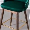 thumbnail image 3 of Roundhill Furniture Leland Fabric Upholstered Counter Height Wingback Stools, Set of 2, Green, 3 of 15