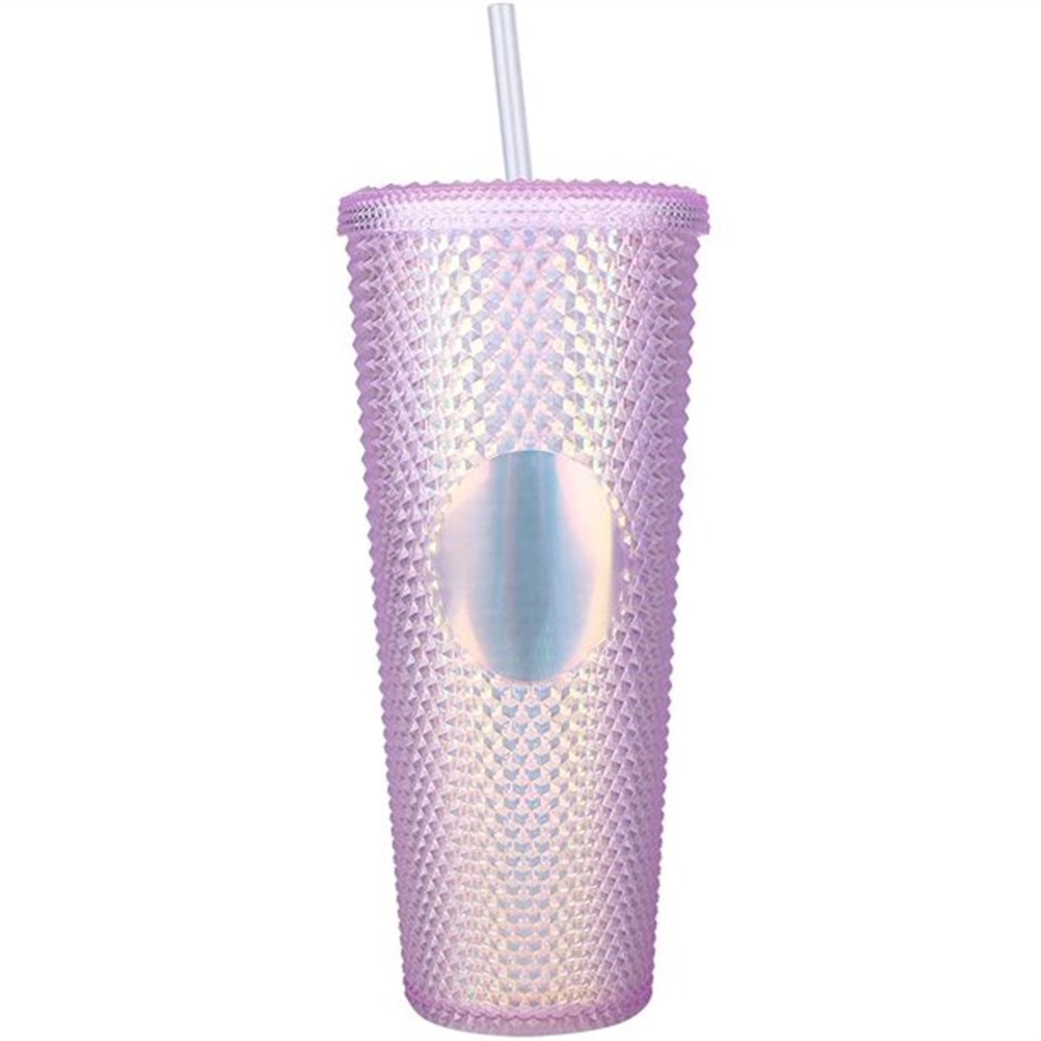 Smoothie Cup with Straw and lid, Iced Coffee Cup Studded Cup Tumbler