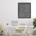 thumbnail image 2 of Stupell Industries Gray Poppies Outline Black Framed Floater Canvas Wall Art design by Elizabeth Medley, 31 x 25, 2 of 9