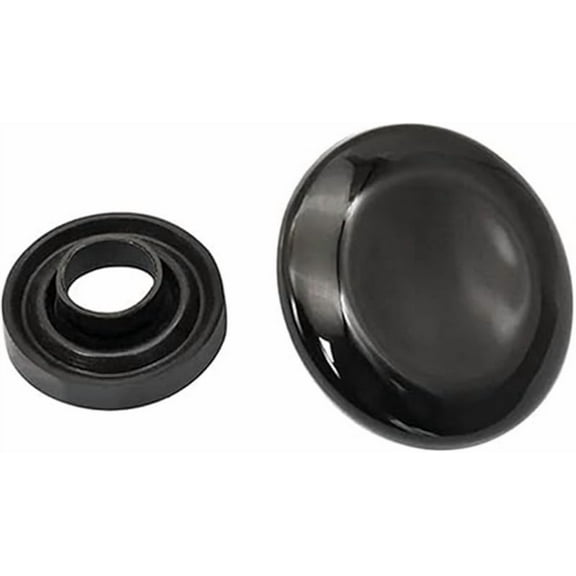 Applicable to 2pcs/Kit Glossy Black Center Console Knob Switch Button Cover for MMI Repair Knob 8K0998068A for A4 A5 A6 A8 Q5